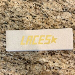 Golden Goose Beige Shoelace Set with Gold Accents